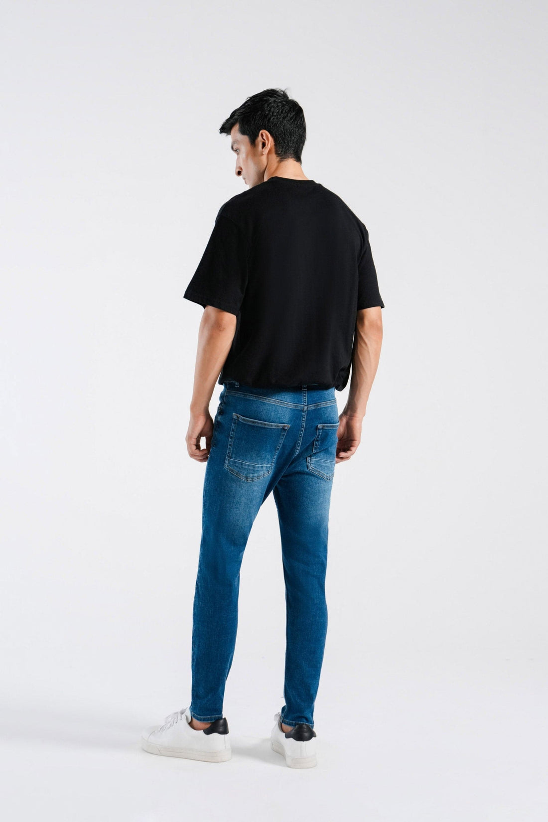 Stretch ( Mid Blue) Jeans Slim-Fit Shaded