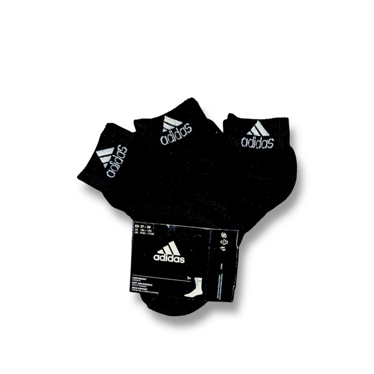 Adidas Black Ankle Socks - Pack of 3